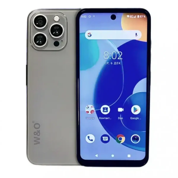 هاتف w&o x200 شبيه الايفون لون رمادى 64GB رام 4 جيجا