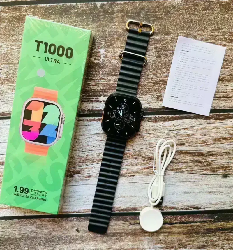 ساعة سمارت الترا t1000 ultra احدث اصدار SERIES 9 لون أسود