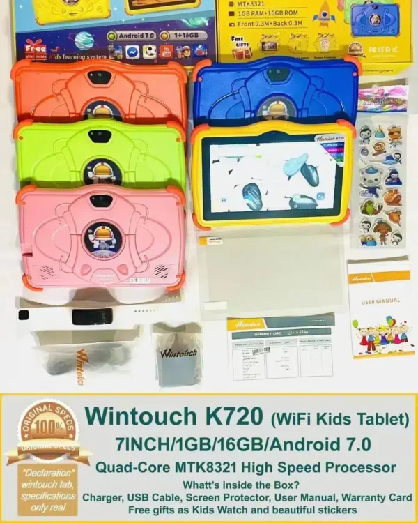 تابلت اطفال Wintouch K720 مقاس 7بوصة يدعم واى فاى