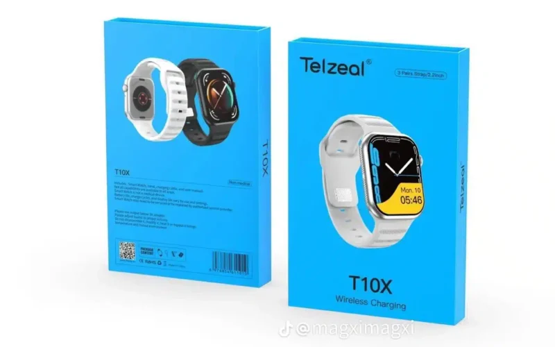 ساعة تيلزيل T10X Series 10 مع 3 ستراب شحن لاسلكى