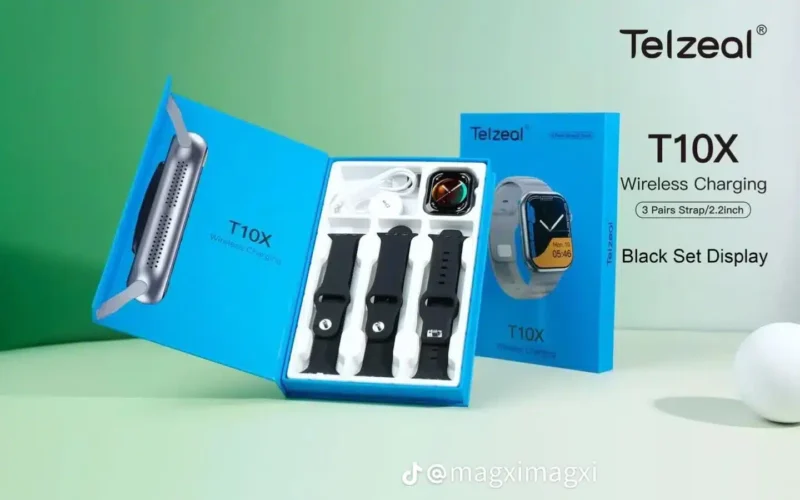 ساعة تيلزيل T10X Series 10 مع 3 ستراب شحن لاسلكى