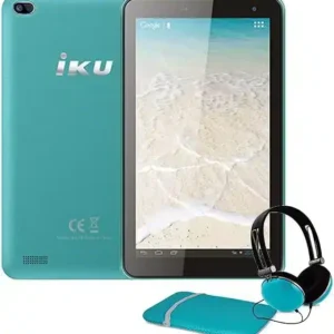 تاب اى كيو IKU T4 مقاس 7 بوصة لون تركواز مع سماعة رأس