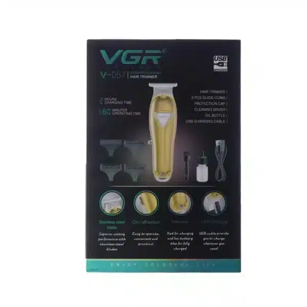 ماكينة حلاقة vgr v-057 اصلى شحن كهرباء لقص الشعر والذقن