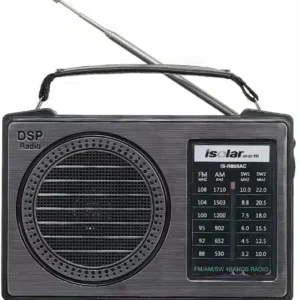 راديو اي سولار is-r805ac isolar قابل للشحن اف ام/ايه ام