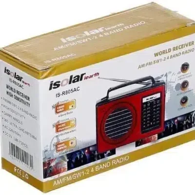 راديو اي سولار is-r805ac isolar قابل للشحن اف ام/ايه ام