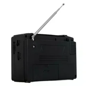 راديو اي سولار is-r805ac isolar قابل للشحن اف ام/ايه ام لون اسود