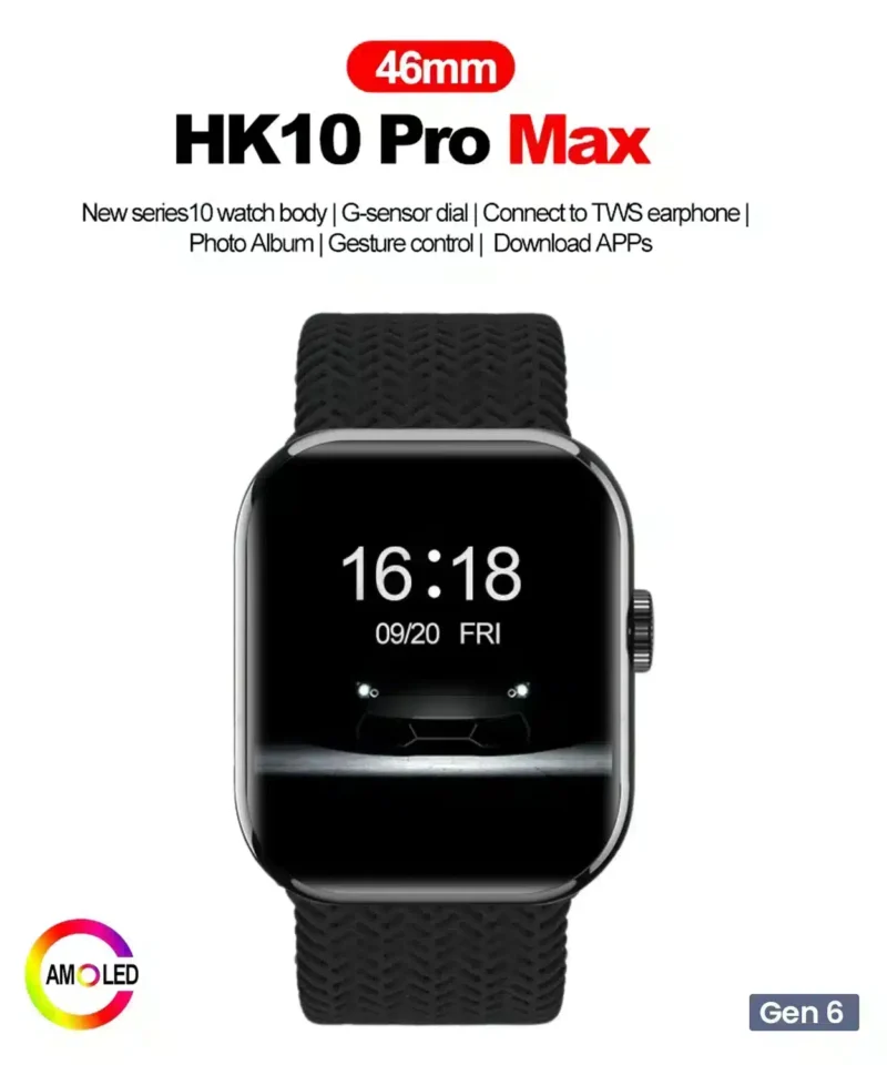 ساعة سمارت HK10 PRO MAX تدعم ال always on display سيريس 10