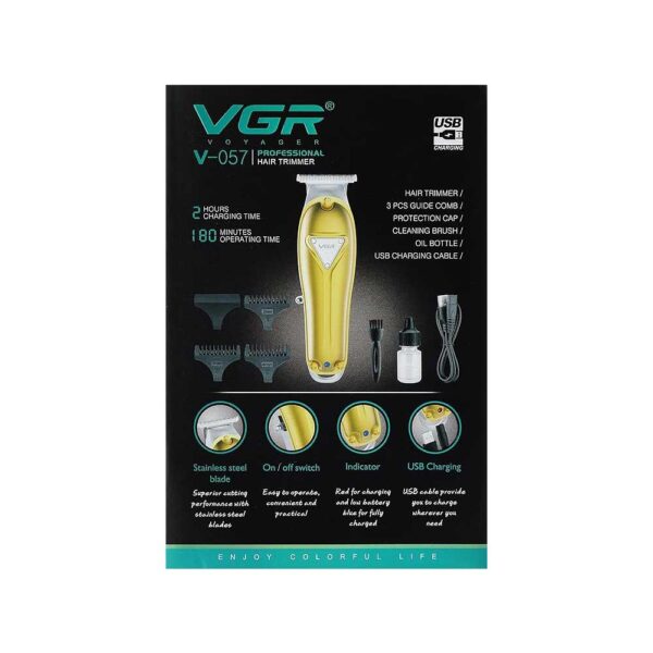 ماكينة حلاقة vgr v-057 اصلى شحن كهرباء لقص الشعر والذقن