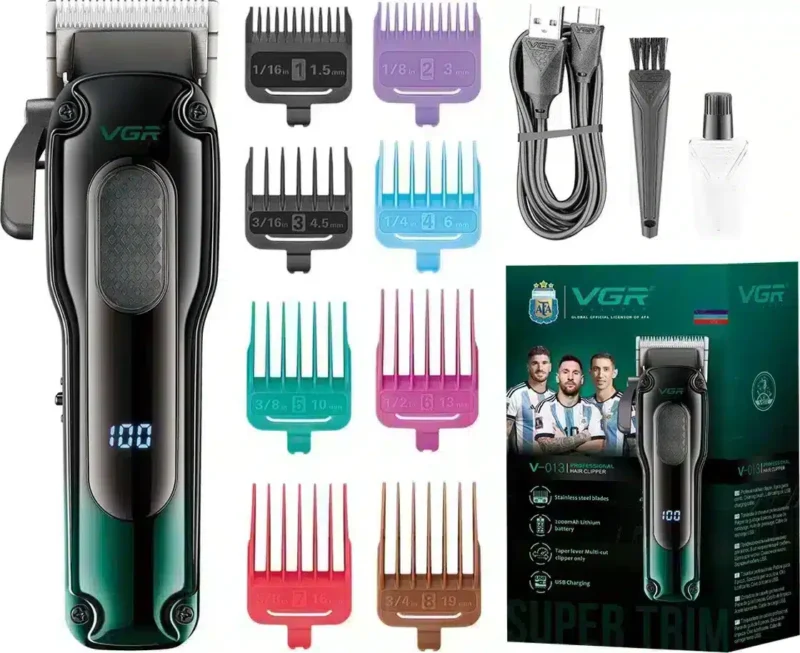 ماكينة حلاقة الشعر VGR V-013 بشاشة LED لمعرفة الشحن