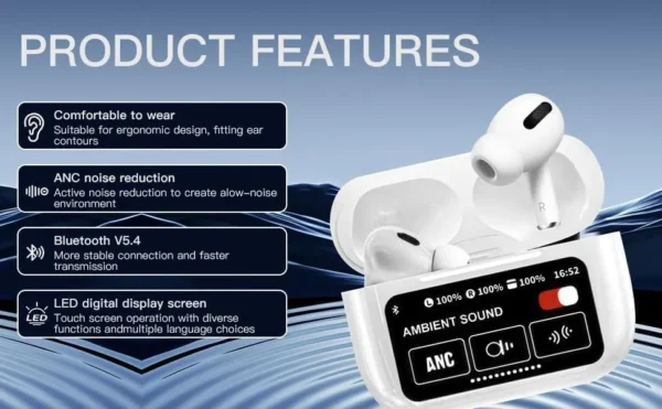 سماعة ايربود بشاشة تاتش a20 pro 2 airpods اظهار رقم المتصل