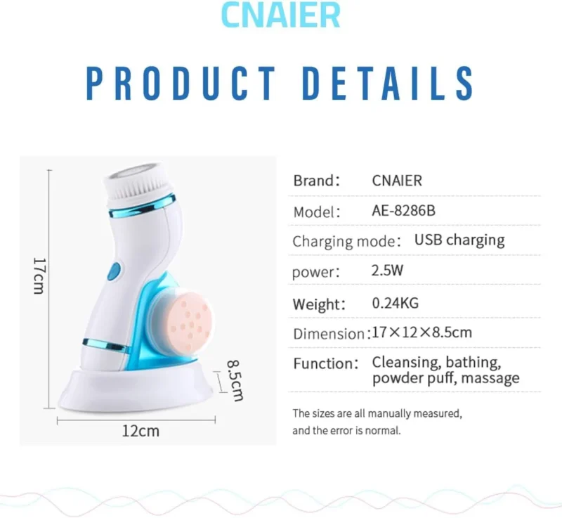 جهاز تنظيف البشرة 4 في 1 وتدليك ومساج الوجه CNAIER AE-8286