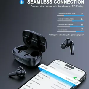 ⁦سماعة ايربودز BH-T18 Earbuds بلوتوث من Choetech⁩ - الصورة ⁦4⁩