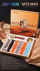 ساعة سمارت JSYES m72 max مع 7 ستراب وساعة هدية