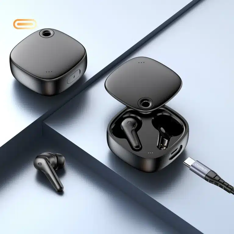 سماعة ايربودز choetech bh-t17 ENC خاصية عزل الضوضاء 4 سماعة Choetech TWS لاسلكية ، بلوتوث 5.4 ، مقاومة للماء ، خاصية إلغاء الضوضاء ، أسود ، BH-T17-BK