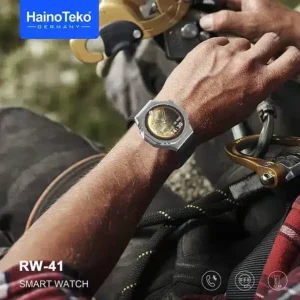 ساعة rw 41 haino teko دائرية من هاينو تيكو شاشة اموليد مع 3 ستراب