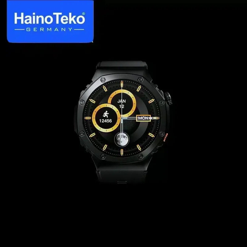 ساعة rw 41 haino teko دائرية من هاينو تيكو شاشة اموليد مع 3 ستراب