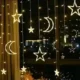 ستارة رمضان المضيئة هلال ونجمة زينة ليد للاحتفال إضاءة وورم