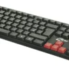 لوحة مفاتيح كيبورد للكمبيوتر زيرو ZR-200 اسود واحمر، USB