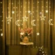 ستارة رمضان المضيئة هلال ونجمة زينة ليد للاحتفال إضاءة وورم