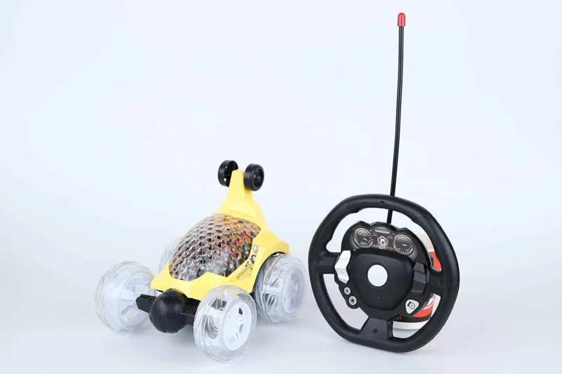 عربية تويستر بالشاحن ريموت دريكسيون مجنونة للاطفال لون اصفر 6 ليزر