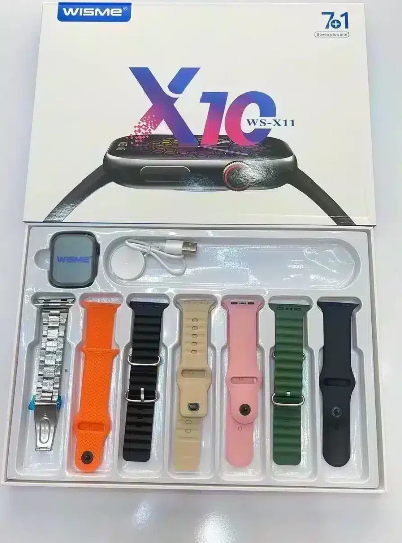 ساعة Wisme WS-X10 Series 10 مع 7 ستراب بلوتوث