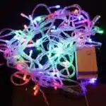 فرع نور رمضان بفيشتين 10 متر 100 لمبة إضاءة LED للزينة - متعدد الالوان