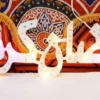 كلمة رمضان كريم مضيئة بتنور الوان LED زينة رمضان