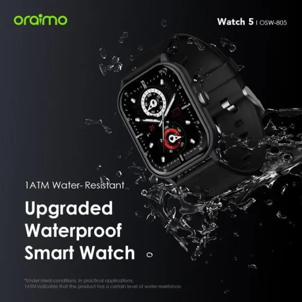 ساعة اورايمو OSW-805 بلوتوث شاشة 2.01 بوصة مقاومة للماء