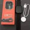 ساعة بلوتوث t2000 ultra شاشة 2,08 بوصة لون اسود