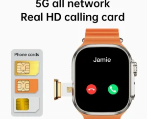 ساعة بشريحة وكاميرا wisme ws10 ultra 5g مساحة 128 ورام 8 جيجا لون سيلفر