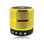 صب بلوتوث محمول صغير Speaker ws-887 يدعم فلاشة وكارت ميمورى - ذهبى