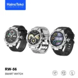 ساعة ذكية مستديرة haino teko rw 56 بلوتوث مع 3 ستراب