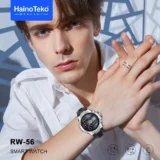 ساعة ذكية مستديرة haino teko rw 56 بلوتوث مع 3 ستراب