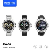 ساعة ذكية مستديرة haino teko rw 56 بلوتوث مع 3 ستراب