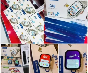 ساعة بشريحة SIM بتقنية 5G مع 3 ستراب Smart Barry C89