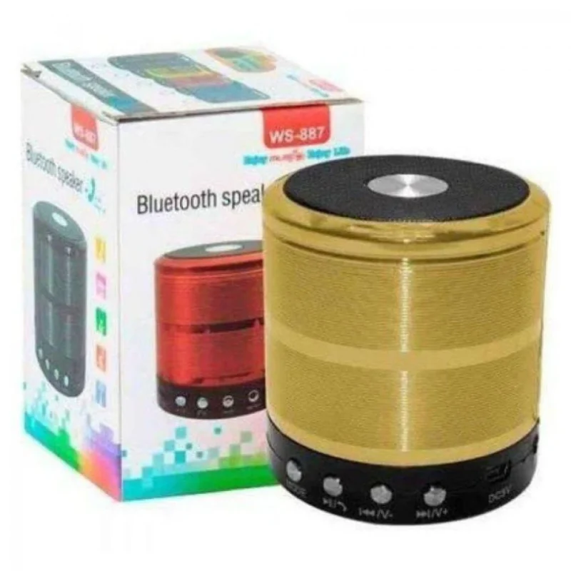 صب بلوتوث محمول صغير Speaker ws-887 لون ذهبى