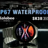 ساعة سمارت دائرية sk38 watch Kalobee شاشة اموليد و3 ستراب