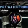 ساعة سمارت دائرية sk38 watch Kalobee شاشة اموليد و3 ستراب