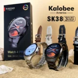 ساعة سمارت دائرية sk38 watch Kalobee شاشة اموليد و3 ستراب