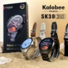 ساعة سمارت دائرية sk38 watch Kalobee شاشة اموليد و3 ستراب