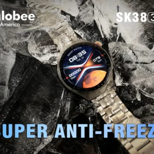 ساعة سمارت دائرية sk38 watch Kalobee شاشة اموليد و3 ستراب