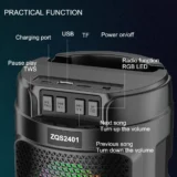 صب لاسلكى مضىء 4 بوصة ZQS2401 Daul 4 صوت ستريو