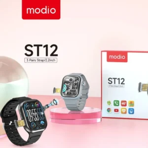 ساعة بشريحة sim وكاميرا modio st12 تدعم جوجل ماب لون اسود