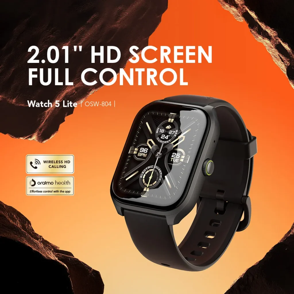 ساعة اورايمو oraimo watch 5 osw 804 مقاومة للمياه لون اسود