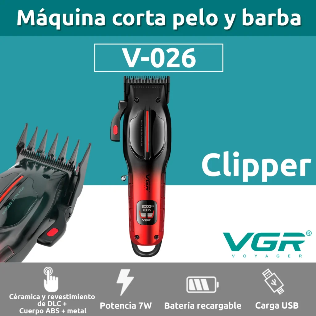 ماكينة حلاقة VGR 026 مقاومة للماء وسهل التنظيف