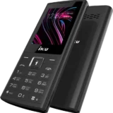 موبايل اى كيو iku s5 تليفون زراير بشريحتين شاشة 2.4 بوصة لون اسود