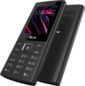 موبايل اى كيو iku s5 تليفون زراير بشريحتين شاشة 2.4 بوصة لون اسود