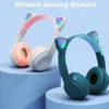 هيدفون بناتى p47m wireless headphones سماعة رأس لون ازرق