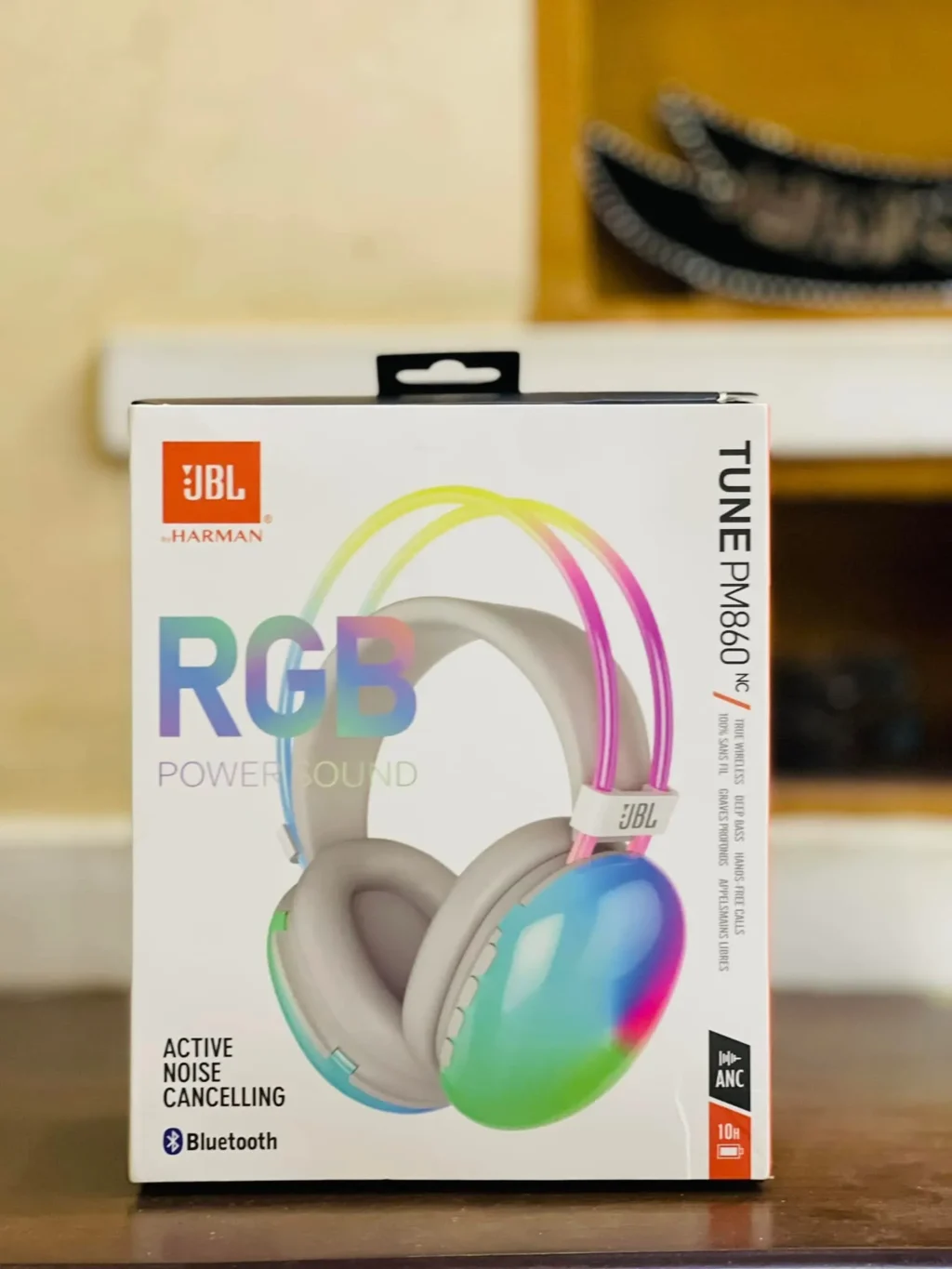 هيدفون بلوتوث مضية RGB موديل Pm860 تدعم كارت ميمورى/