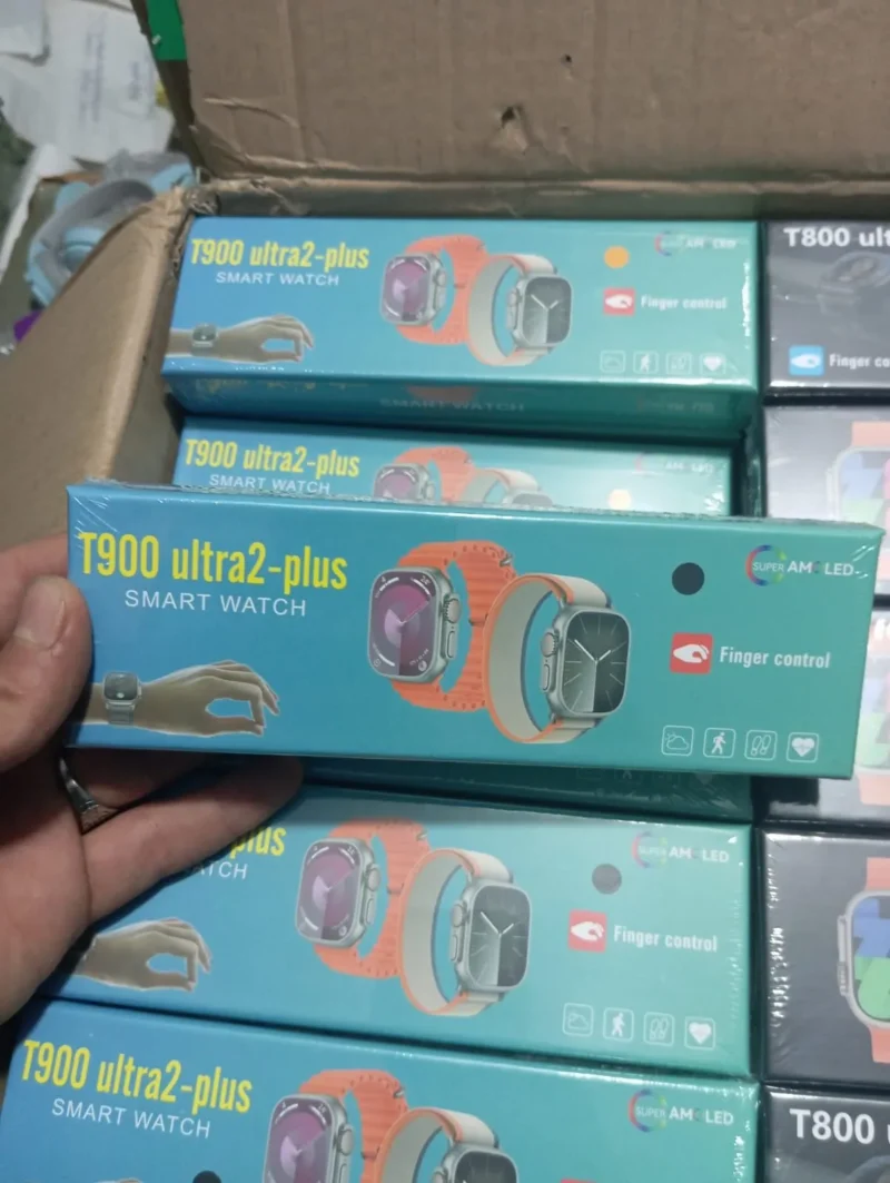 ساعة سمارت T900 Ultra2 Plus شاشة كبيرة لون اورانج